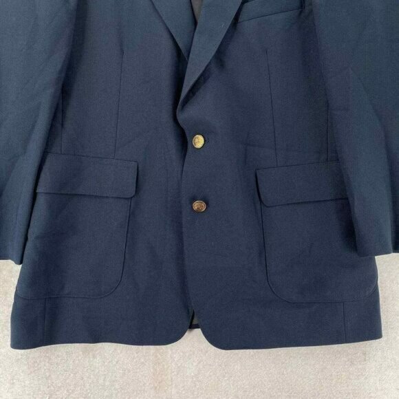 Vintage Levi Strauss Blazer Jacket Mens Sz 44R USA Made Blue Gold Buttons - Picture 5 of 16